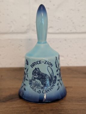 Vintage Bryce-Zion Grand Canyon Souvenir Ceramic Hand Bell